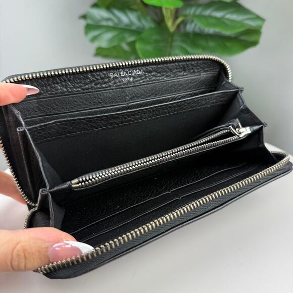 💎✨Authentic Balenciaga Logo Leather Continental Wallet - Picture 3 of 4